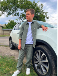 ВЕЛЬВЕТОВИЙ КОСТЮМ ОЛИВКА