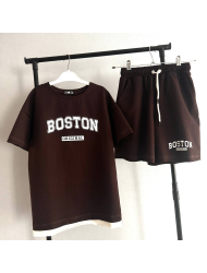 КОСТЮМ ФУТБОЛКА ТА ШОРТИ BOSTON ШОКОЛАД