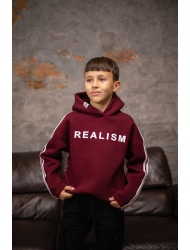 ХУДІ REALISM НА ФЛІСІ БУРГУНДІ