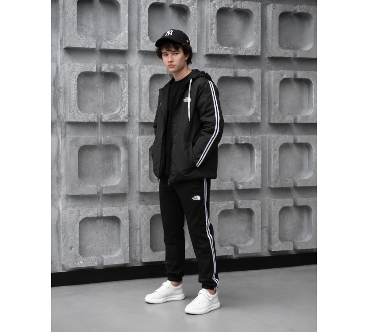 КОМПЛЕКТ ТРІЙКА ДЕМІСЕЗОН КОСТЮМ ТА КУРТКА TNF ЧОРНИЙ