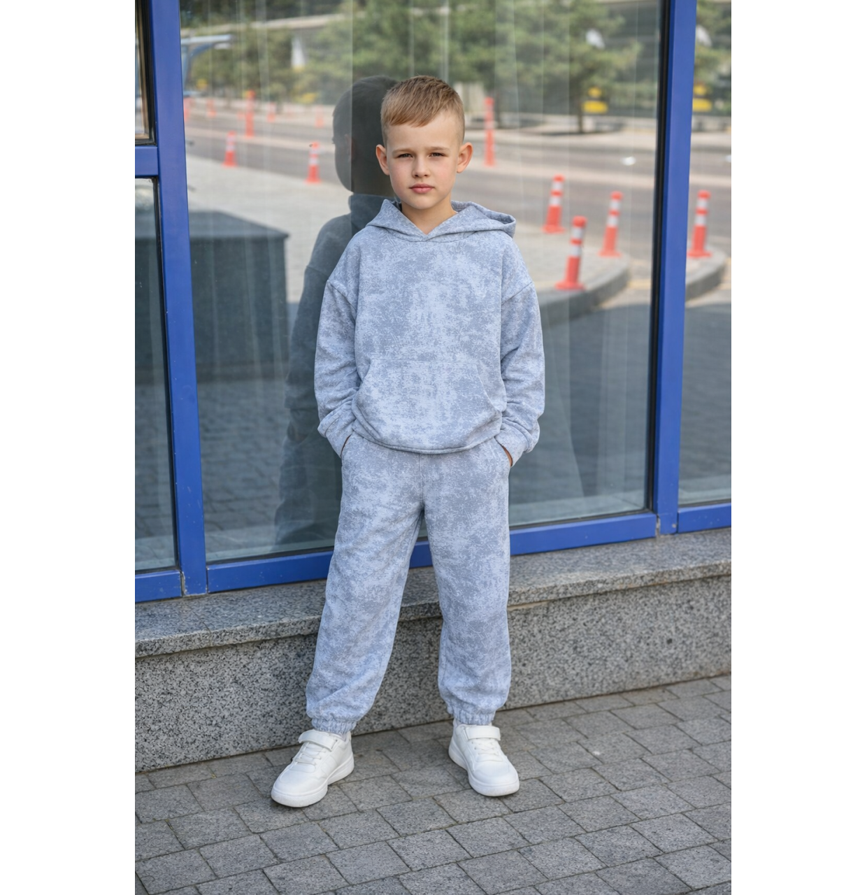 СПОРТИВНИЙ КОСТЮМ ХУДІ ТА ДЖОГЕРИ 2521 СІРИЙ