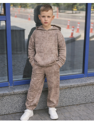 СПОРТИВНИЙ КОСТЮМ ХУДІ ТА ДЖОГЕРИ 2521 БЕЖЕВИЙ