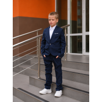 КОСТЮМ КЛАСИЧНИЙ В КЛІТИНКУ ТЕМНО СИНІЙ 2648