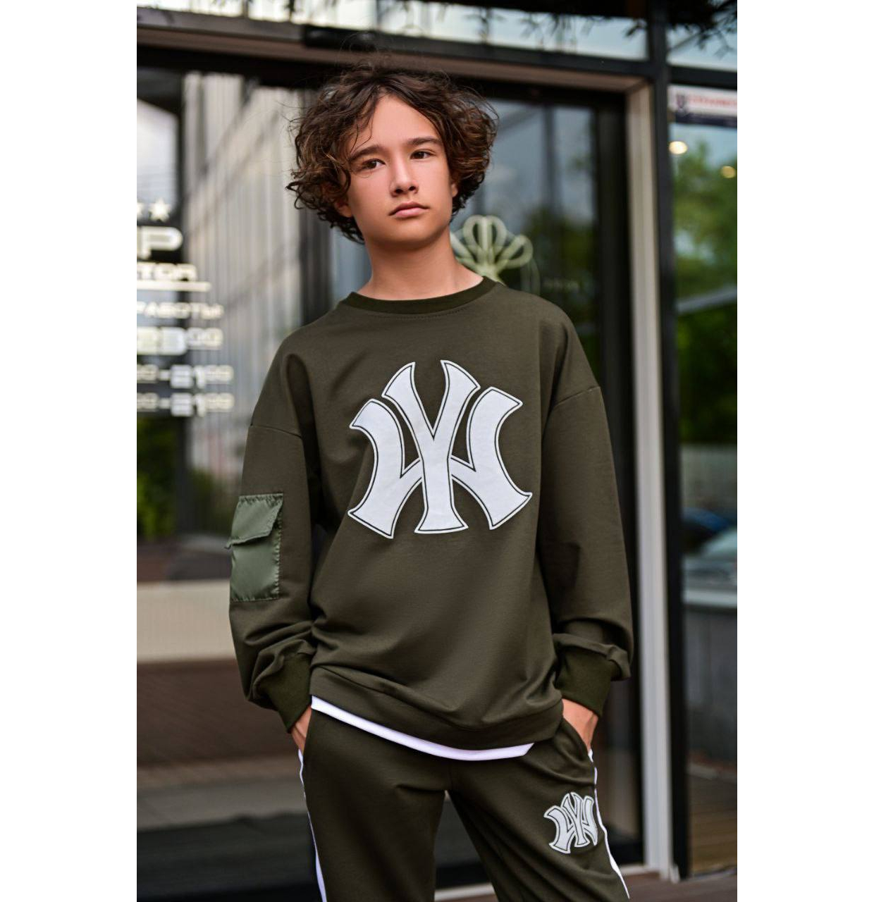 СПОРТИВНИЙ КОСТЮМ NY ДЛЯ ХЛОПЦЯ В КОЛЬОРІ ХАКІ