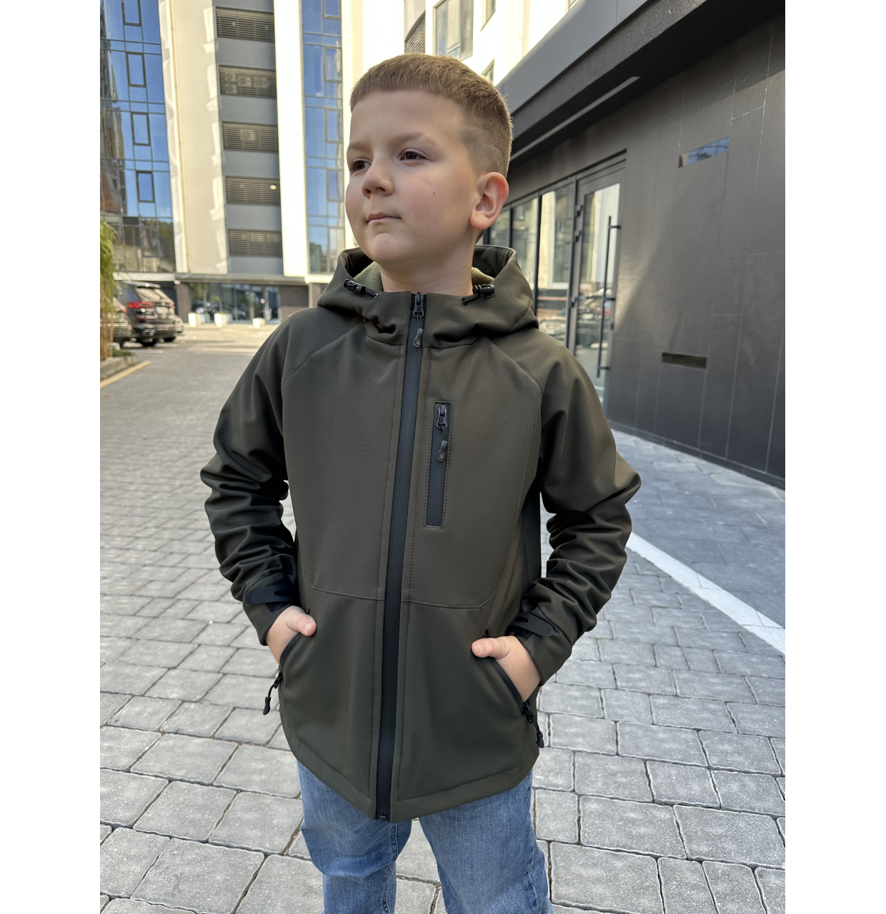 ВІТРОВКА SOFT SHELL НА МІКРОФЛІСІ ХАКІ