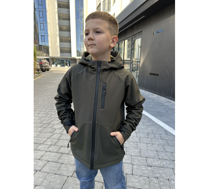 ВІТРОВКА SOFT SHELL НА МІКРОФЛІСІ ХАКІ