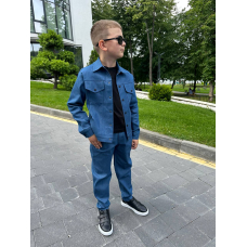  ДЖИНСОВИЙ КОСТЮМ СИНІЙ