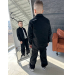 КОСТЮМ З КОТОНУ В ЧОРНОМУ КОЛЬОРІ 