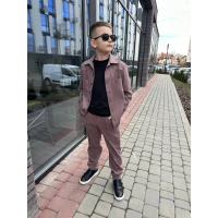 ЗАМШЕВИЙ КОСТЮМ З СОРОЧКОЮ МОККО
