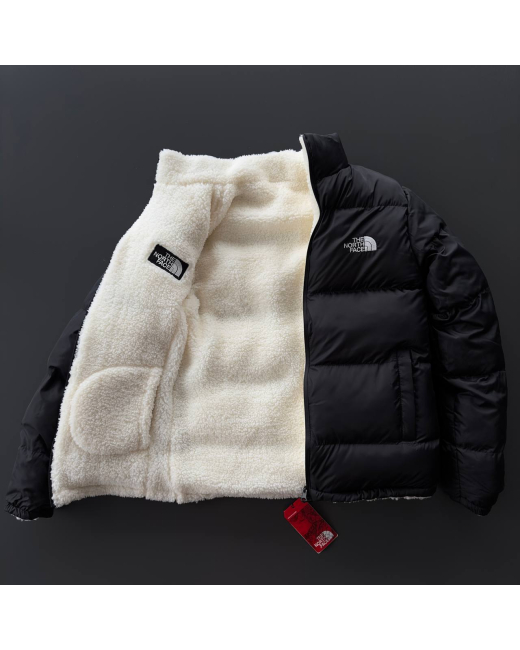  ДВОСТОРОННЯ КУРТКА ЗИМОВА TNF ОВЧИНА+ЧОРНИЙ