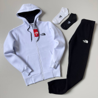 КОСТЮМ ЗИМОВИЙ НА ФЛІСІ TNF +2П ШКАРПЕТКИ БІЛИЙ