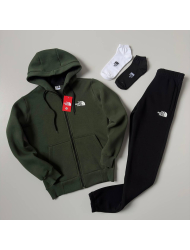 КОСТЮМ ЗИМОВИЙ НА ФЛІСІ TNF +2П ШКАРПЕТКИ ЗЕЛЕНИЙ