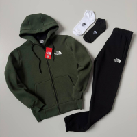 КОСТЮМ ЗИМОВИЙ НА ФЛІСІ TNF +2П ШКАРПЕТКИ ЗЕЛЕНИЙ