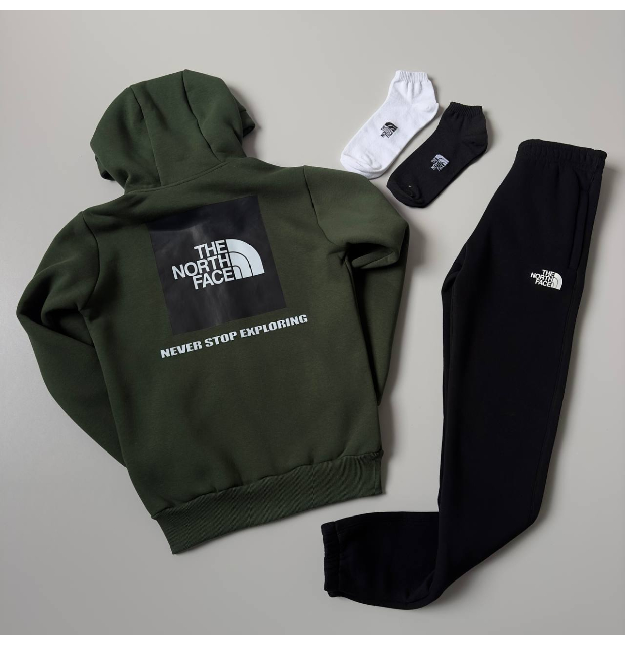 КОСТЮМ ЗИМОВИЙ НА ФЛІСІ TNF +2П ШКАРПЕТКИ ЗЕЛЕНИЙ