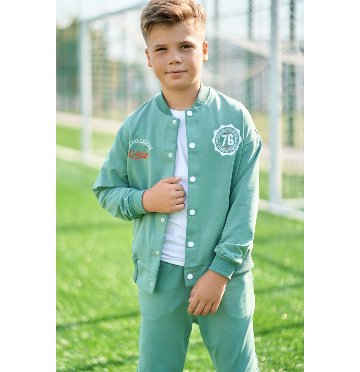 СПОРТИВНИЙ КОСТЮМ З ДВУНИТКИ FLY BOMBER М'ЯТНИЙ