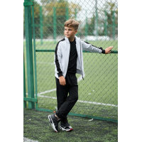 СПОРТИВНИЙ КОСТЮМ З КОФТОЮ НА ЗАМКУ 1602019 МЄЛАНЖ З ВСТАВКАМИ