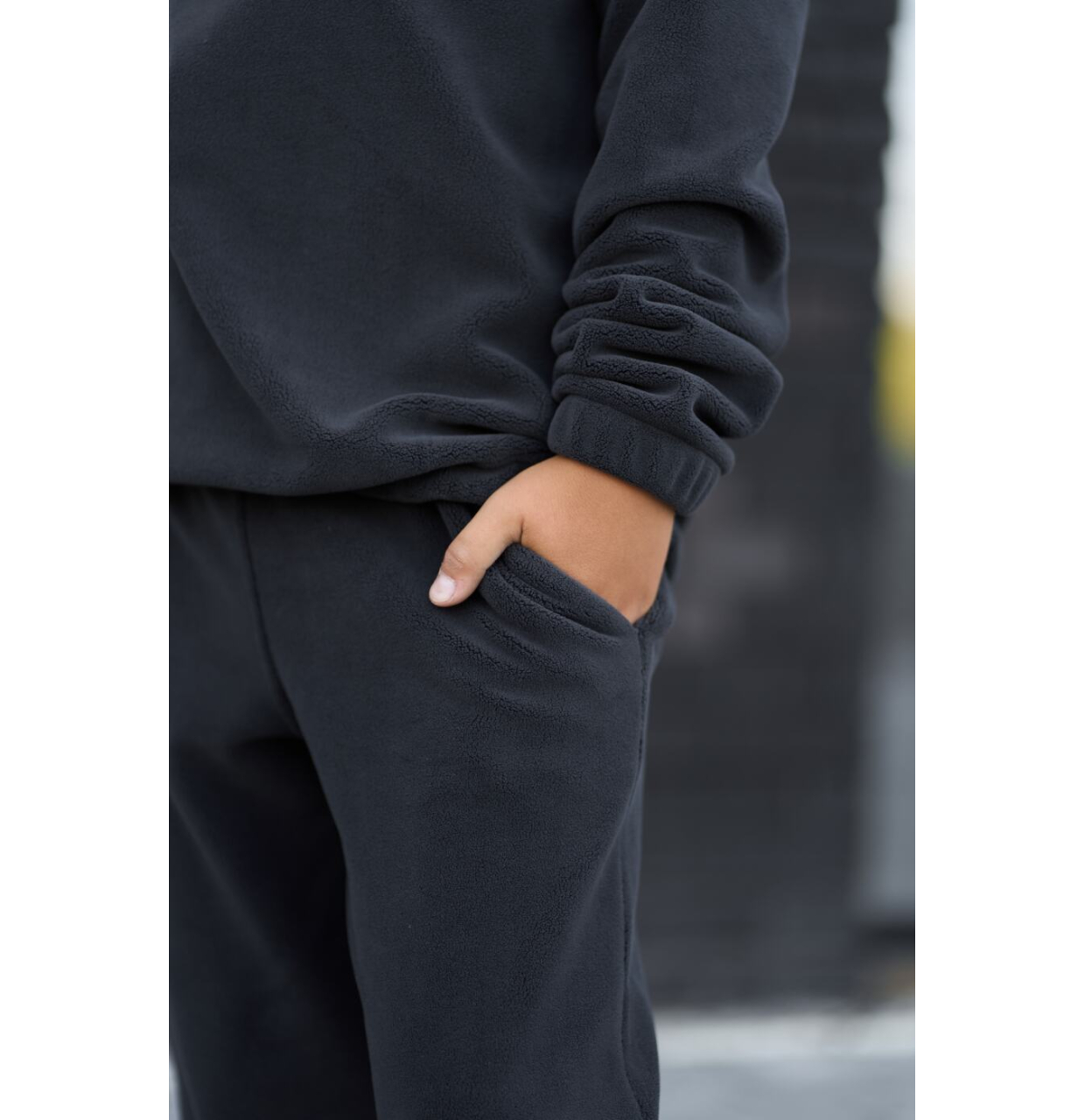 СПОРТИВНИЙ ДИТЯЧИЙ КОСТЮМ FLEECE TEDDY ГРАФІТ