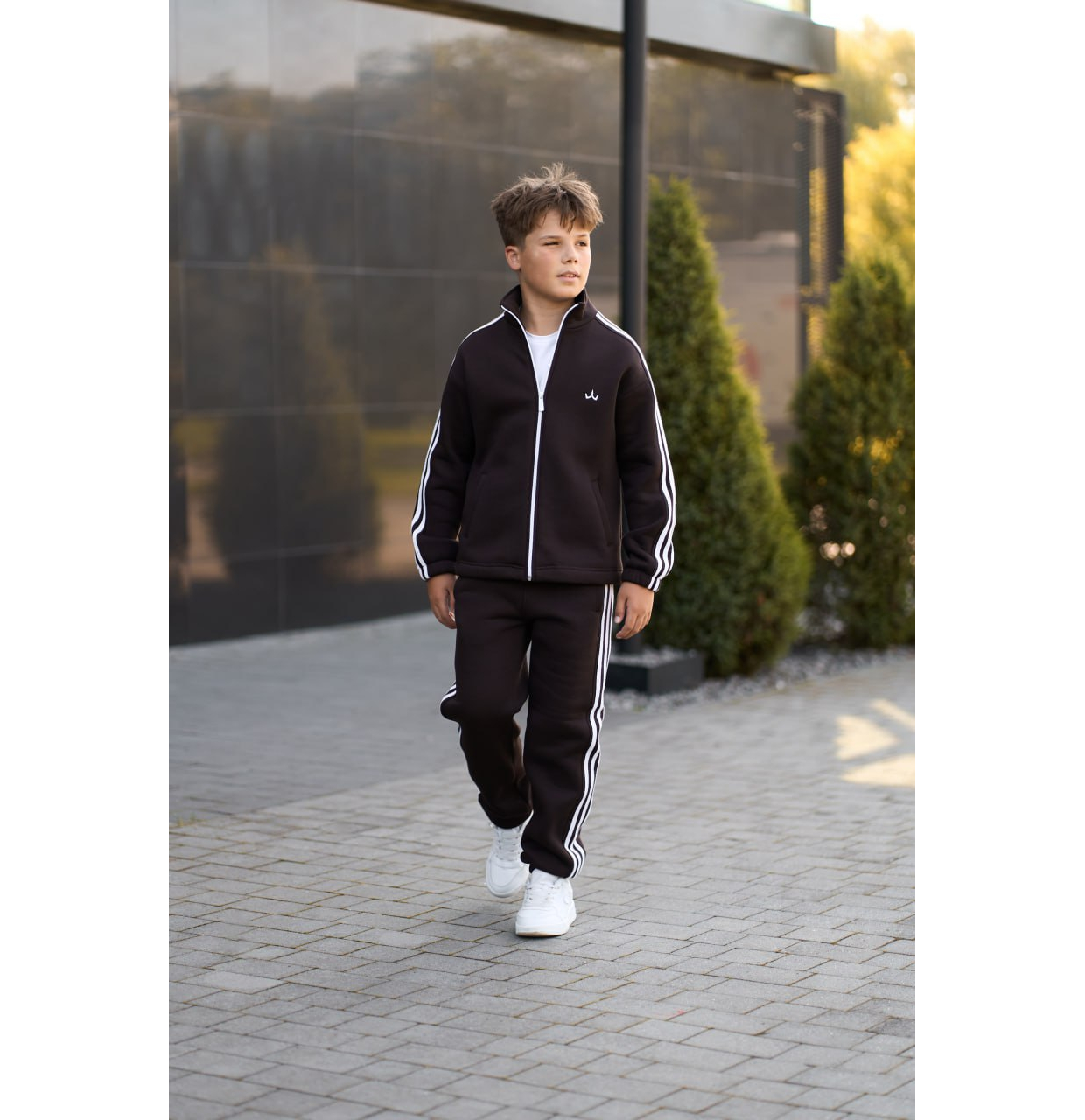 ТЕПЛИЙ СПОРТИВНИЙ ДИТЯЧИЙ КОСТЮМ STREET FLEECE ШОКОЛАД
