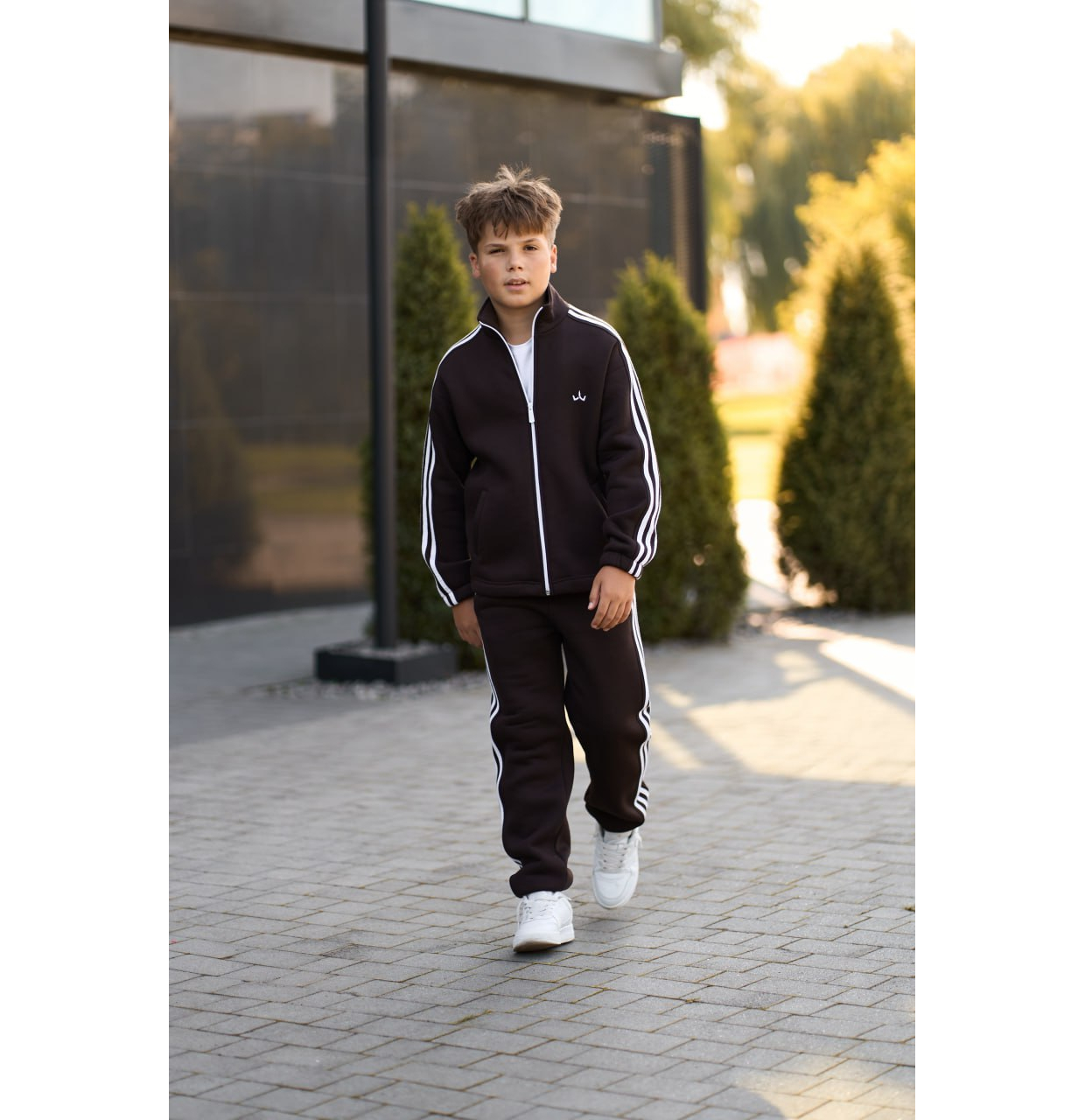ТЕПЛИЙ СПОРТИВНИЙ ДИТЯЧИЙ КОСТЮМ STREET FLEECE ШОКОЛАД